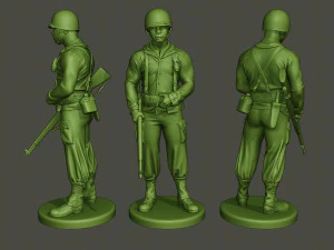 soldato americano ww2 guardia a5 Modello di stampa 3D