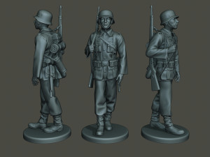 german soldier ww2 walk g1 3D Print Model