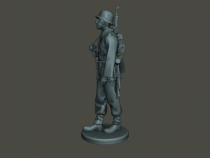 german soldier ww2 walk g1 3D-printmodel