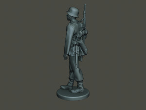 german soldier ww2 walk g1 3D-printmodel