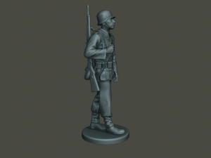 german soldier ww2 walk g1 3D-printmodel