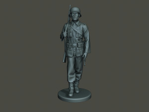 german soldier ww2 walk g1 3D-printmodel