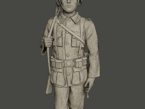 german soldier ww2 walk g1 3D-printmodel