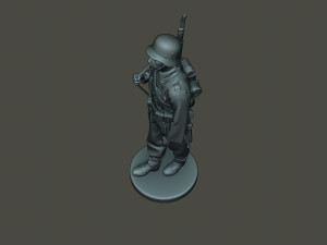 german soldier ww2 walk g1 3D-printmodel
