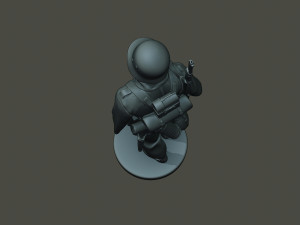 german soldier ww2 walk g1 3D-printmodel