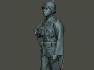 german soldier ww2 walk g1 3D-printmodel