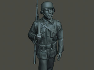 german soldier ww2 walk g1 3D-printmodel