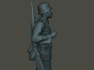 german soldier ww2 walk g1 3D-printmodel