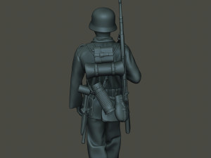 german soldier ww2 walk g1 3D-printmodel