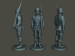 german soldier ww2 attention g1 Modelo de impresión 3D