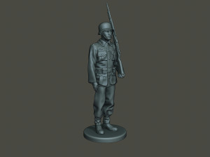 german soldier ww2 attention g1 3D 打印模型