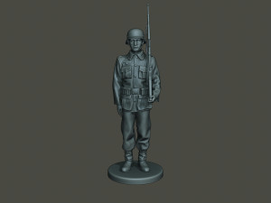 german soldier ww2 attention g1 3D 打印模型