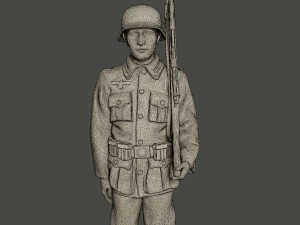 german soldier ww2 attention g1 3D 打印模型