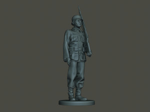 german soldier ww2 attention g1 3D 打印模型