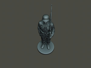 german soldier ww2 attention g1 3D 打印模型