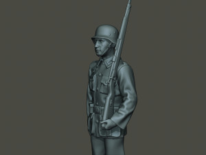 german soldier ww2 attention g1 3D 打印模型