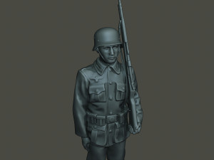 german soldier ww2 attention g1 3D 打印模型
