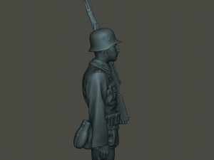 german soldier ww2 attention g1 3D 打印模型