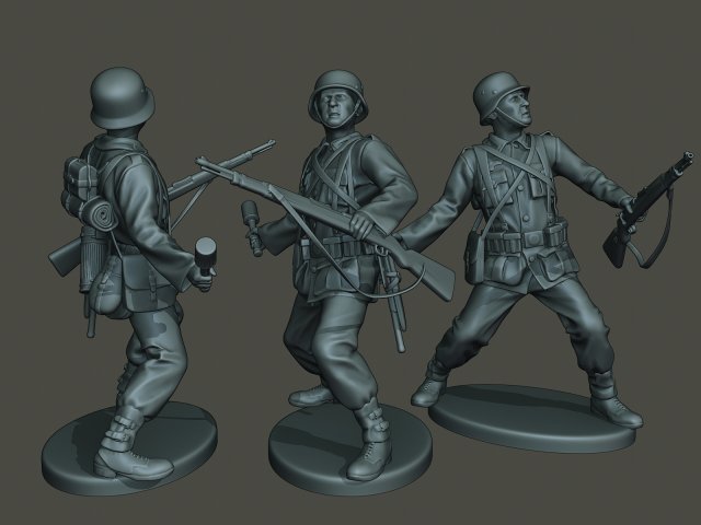 german soldier ww2 grenade g1 Modèles 3D en vedette .c4d .max .obj .3ds .fbx .stl .blend 