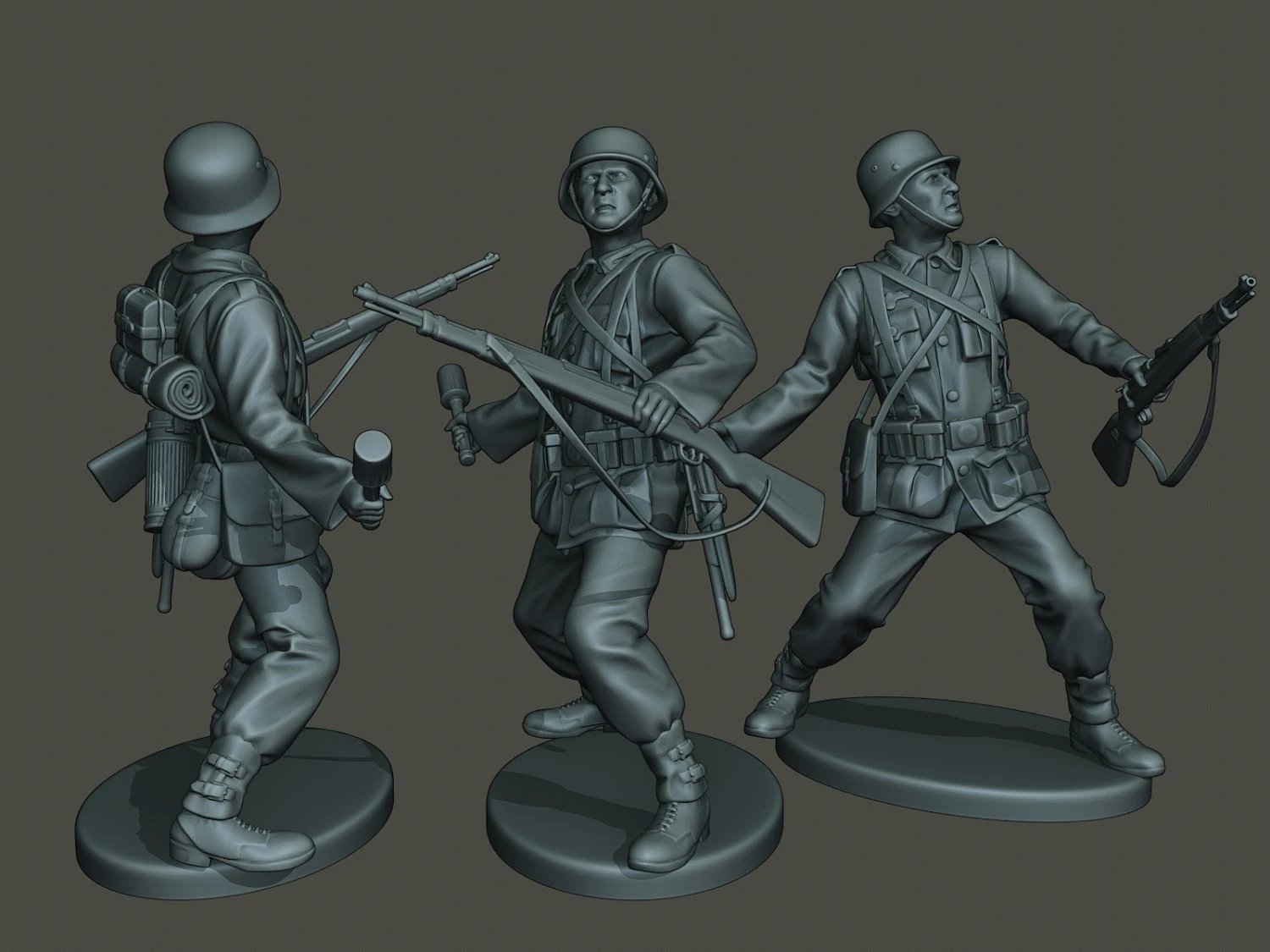 german soldier ww2 grenade g1 3D Print Model .c4d .max .obj .3ds .fbx .stl .blend 