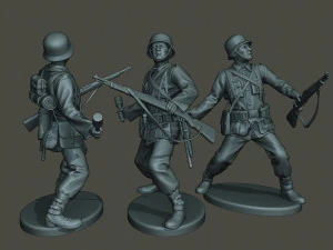 soldado alem&aacute;n ww2 granada g1 Modelo de impresión 3D
