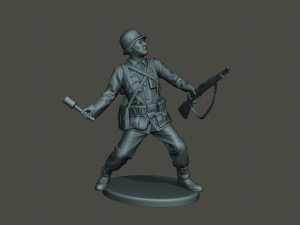 german soldier ww2 grenade g1 Modèles 3D en vedette