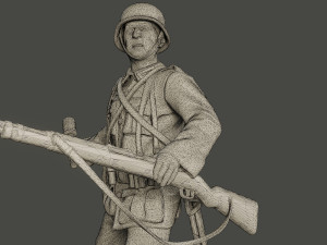 german soldier ww2 grenade g1 Modèles 3D en vedette