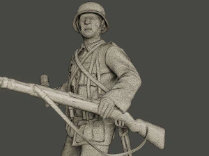 german soldier ww2 grenade g1 3D Print Model