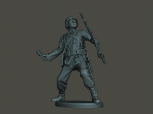 german soldier ww2 grenade g1 Modèles 3D en vedette