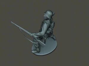 german soldier ww2 grenade g1 3D Print Model