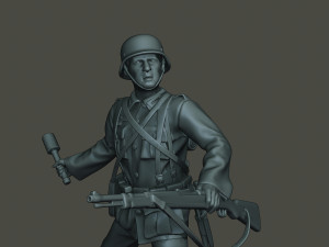 german soldier ww2 grenade g1 Modèles 3D en vedette