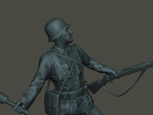 german soldier ww2 grenade g1 Modèles 3D en vedette