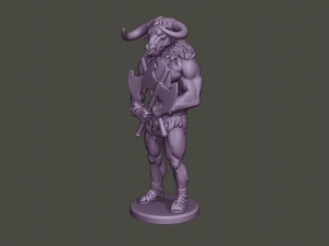 minotaur warrior guard two axes 3D Принт Модель