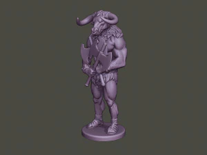minotaur warrior guard two axes 3D Print Model