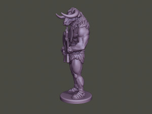 minotaur warrior guard two axes 3D Принт Модель