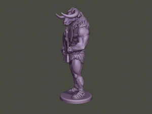 minotaur warrior guard two axes 3D Print Model