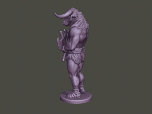 minotaur warrior guard two axes 3D Принт Модель