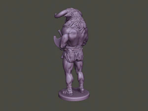 minotaur warrior guard two axes 3D Print Model