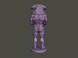 minotaur warrior guard two axes 3D Print Model