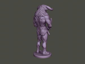 minotaur warrior guard two axes 3D Принт Модель