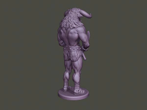 minotaur warrior guard two axes 3D Print Model