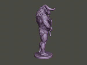 minotaur warrior guard two axes 3D Принт Модель