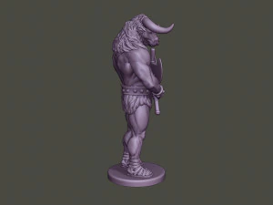 minotaur warrior guard two axes 3D Print Model