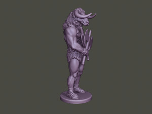 minotaur warrior guard two axes 3D Принт Модель