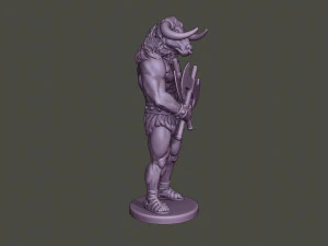 minotaur warrior guard two axes 3D Print Model