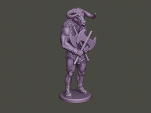 minotaur warrior guard two axes 3D Принт Модель
