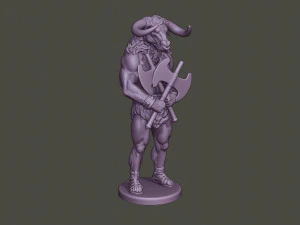 minotaur warrior guard two axes 3D Print Model