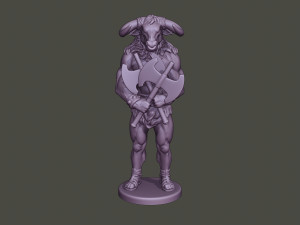 minotaur warrior guard two axes 3D Принт Модель