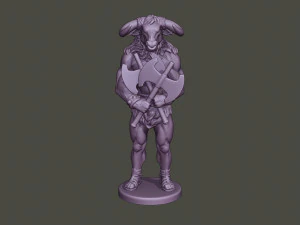minotaur warrior guard two axes 3D Print Model