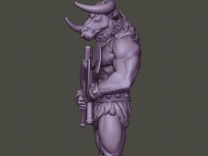 minotaur warrior guard two axes 3D Принт Модель